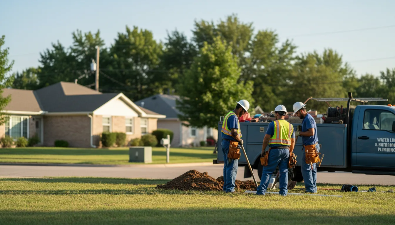 Residential water line and bathroom plumbing service in Bloomfield, KY